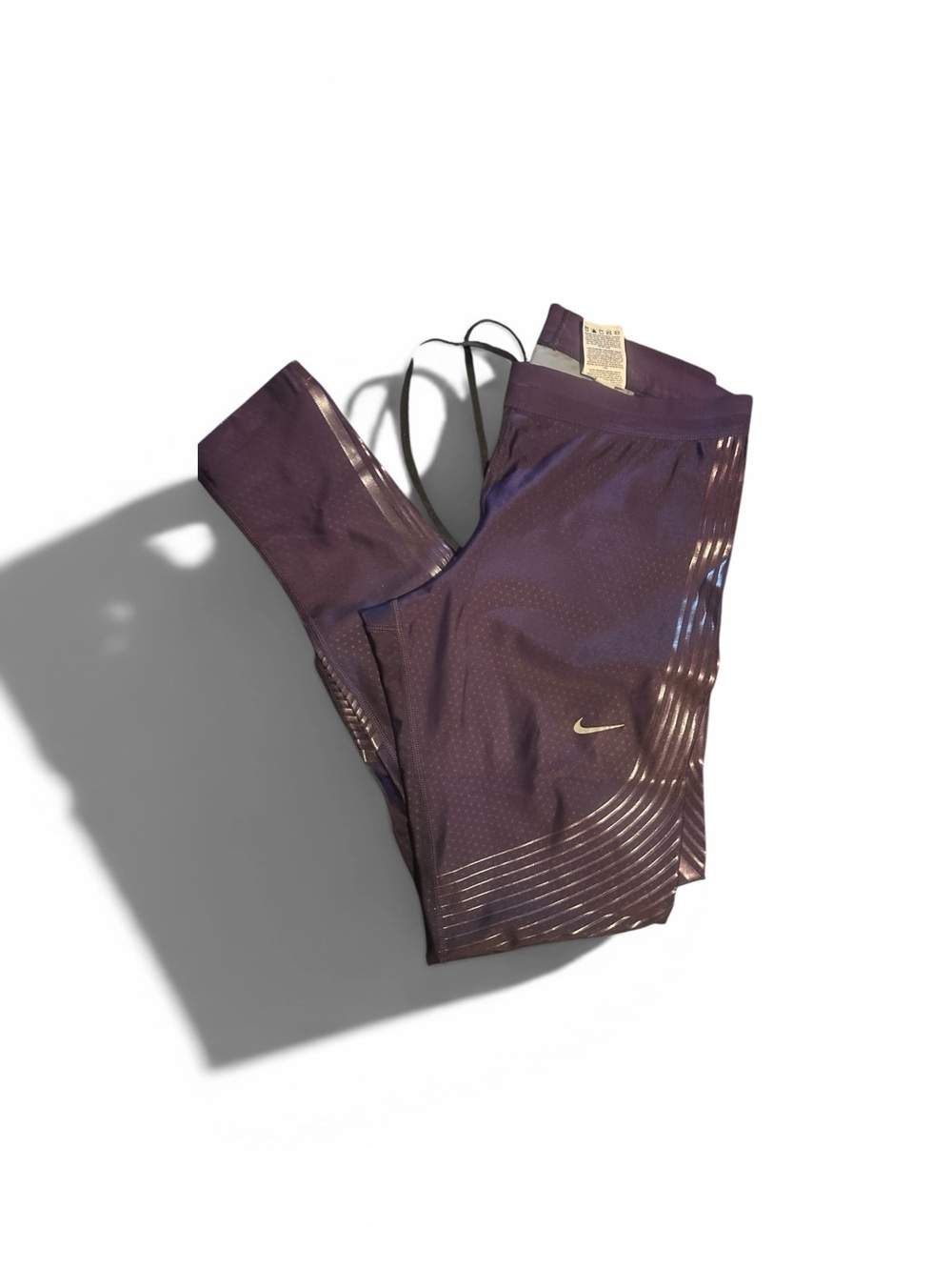Nike Purple Drawstring Athletic run legging
